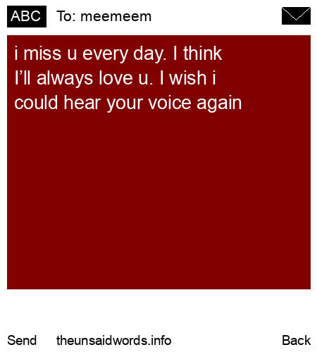 unsent message to meemeem