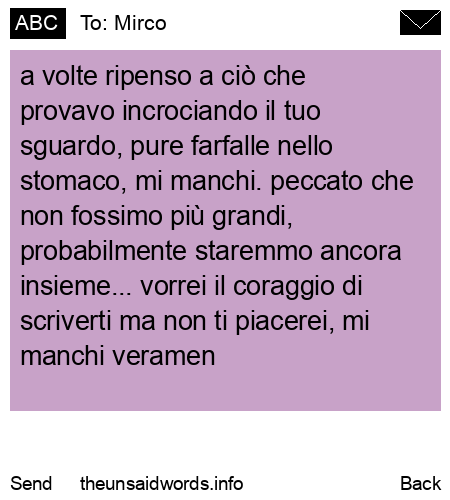 unsent message to Mirco