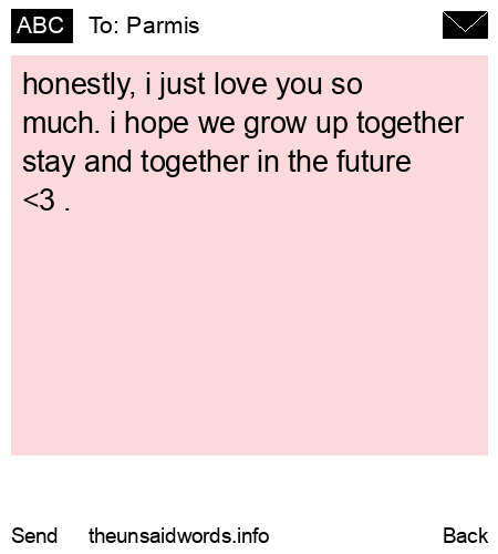 unsent message to Parmis