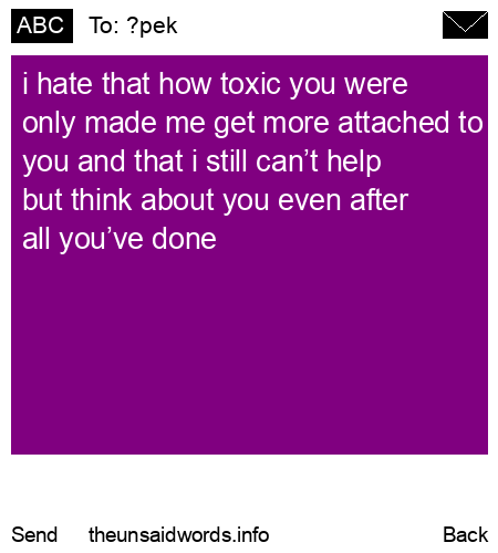 unsent message to ?pek