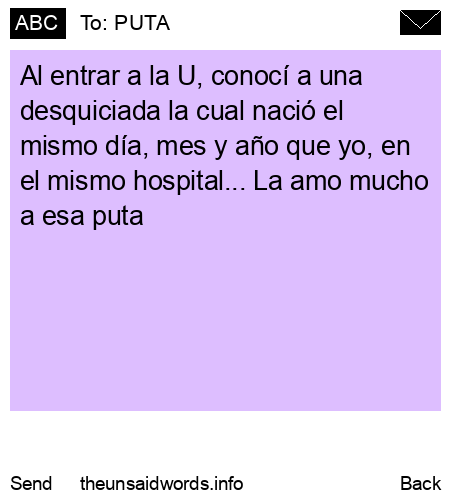 unsent message to PUTA