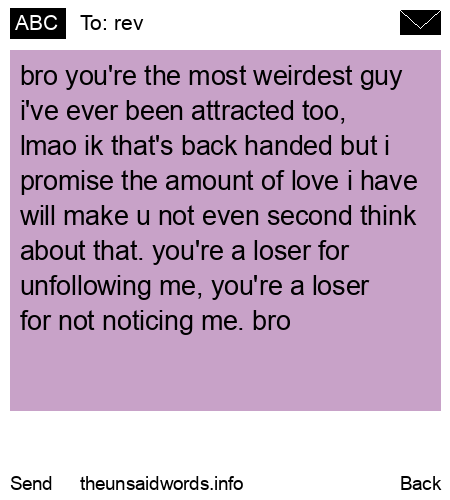 unsent message to rev