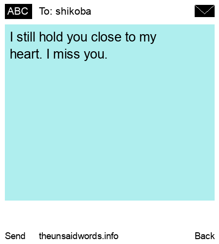 unsent message to shikoba