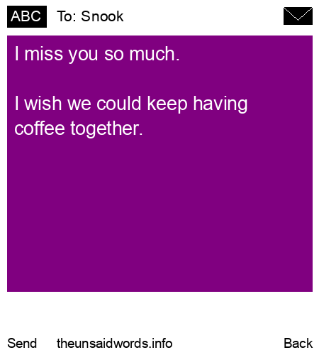 unsent message to Snook