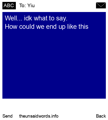 unsent message to Yiu
