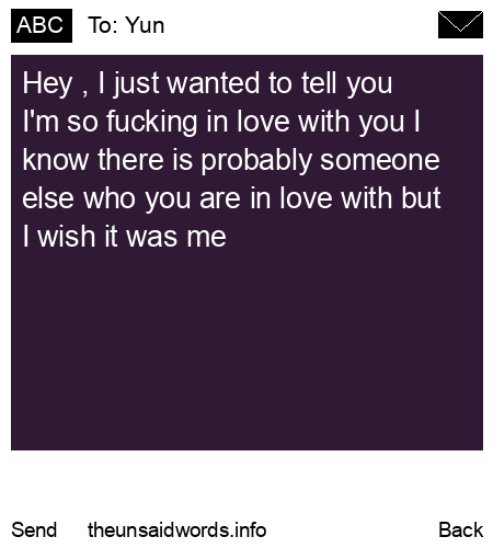 unsent message to Yun