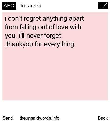 unsent message to areeb