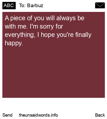 unsent message to Barbuz