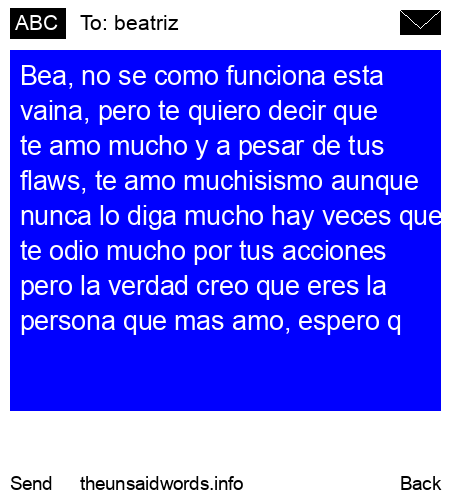 unsent message to beatriz