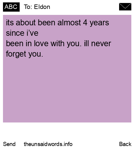 unsent message to Eldon