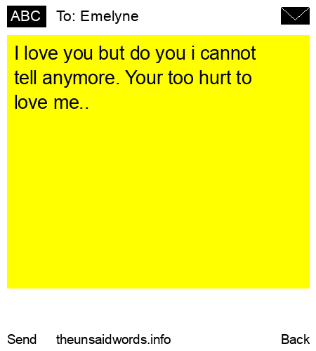 unsent message to Emelyne