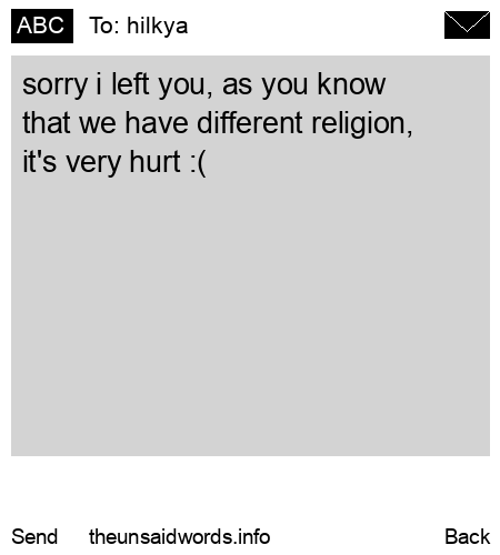 unsent message to hilkya