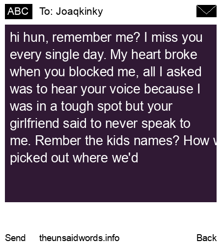 unsent message to Joaqkinky
