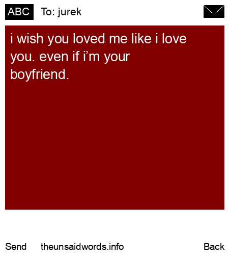 unsent message to jurek
