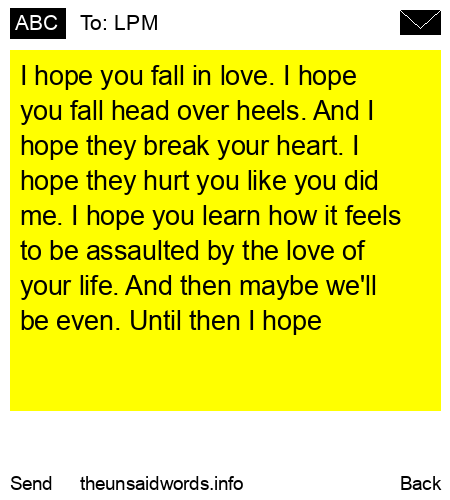 unsent message to LPM