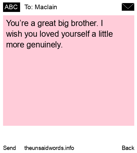 unsent message to Maclain
