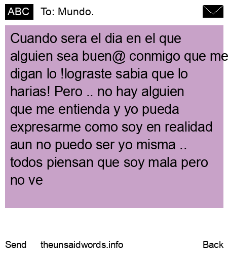 unsent message to Mundo.