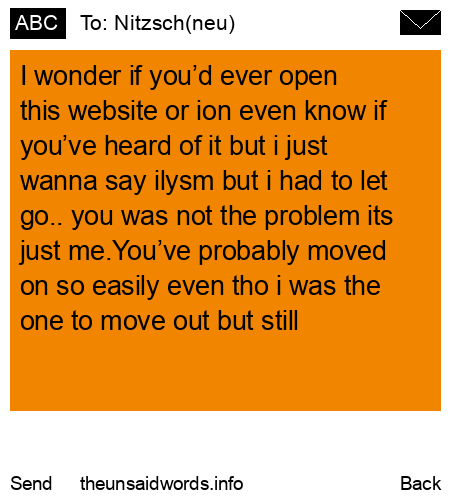 unsent message to Nitzsch(neu)