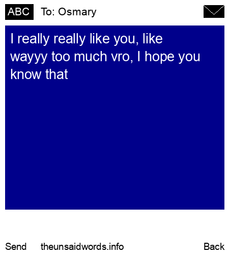 unsent message to Osmary
