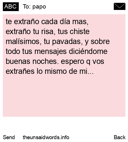 unsent message to papo