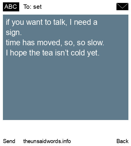 unsent message to set