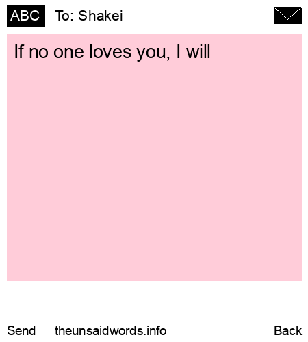 unsent message to Shakei