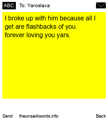 unsent message to Yaroslava 