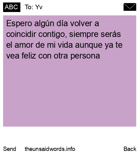 unsent message to Yv