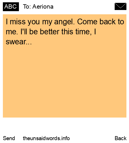 unsent message to Aeriona