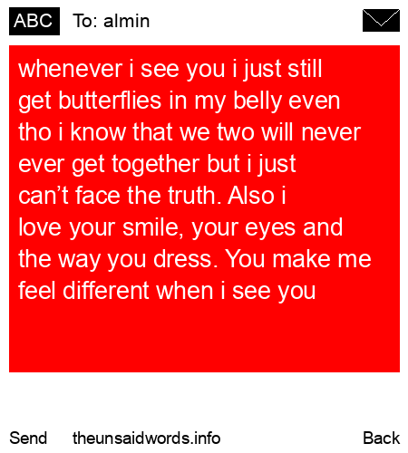 unsent message to almin