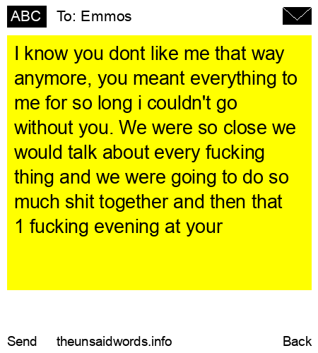 unsent message to Emmos