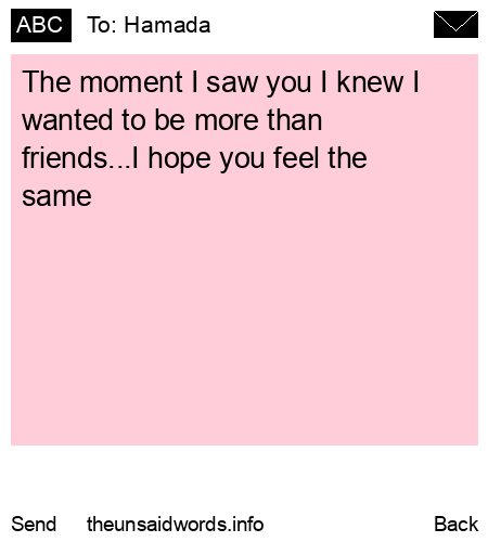 unsent message to Hamada