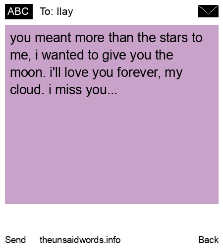 unsent message to Ilay