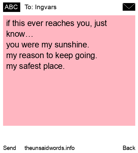 unsent message to Ingvars