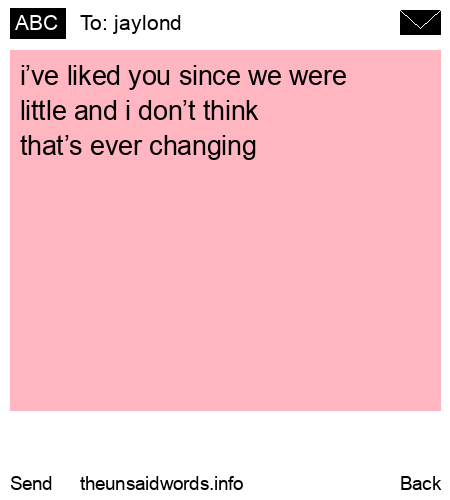 unsent message to jaylond