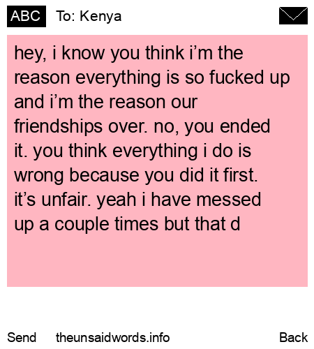 unsent message to Kenya