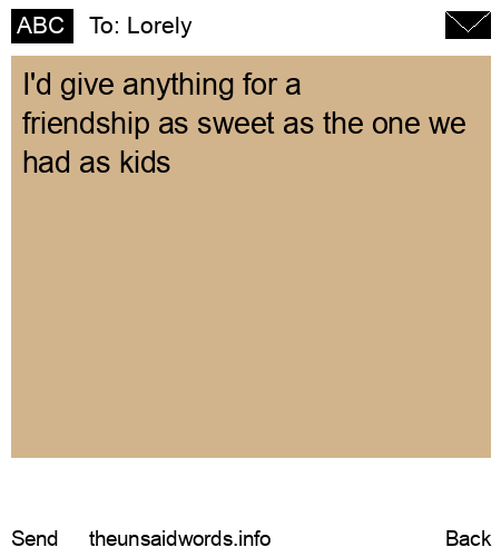 unsent message to Lorely