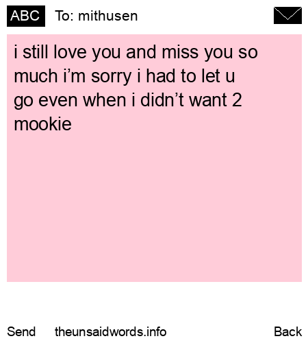 unsent message to mithusen