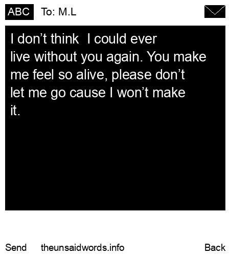 unsent message to M.L