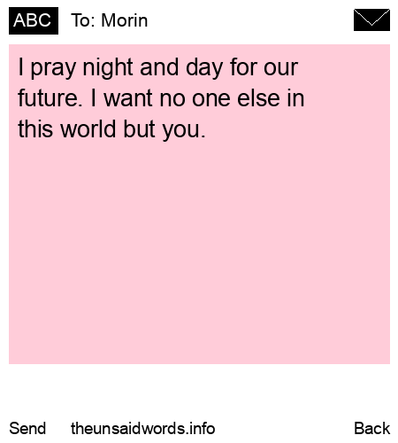 unsent message to Morin