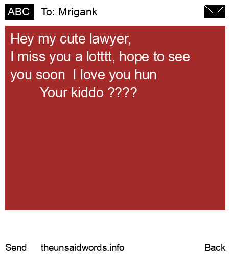 unsent message to Mrigank 