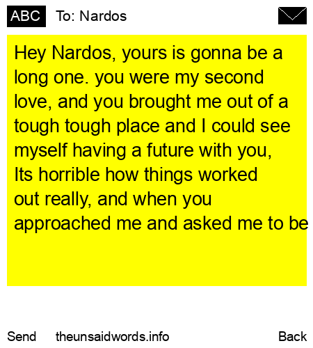 unsent message to Nardos