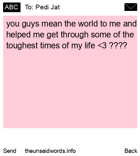unsent message to Pedi Jat