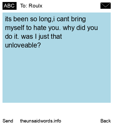 unsent message to Roulx