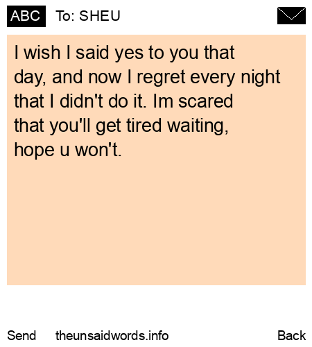 unsent message to SHEU