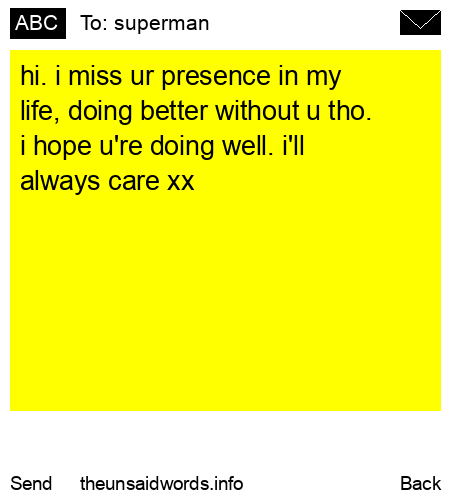 unsent message to superman