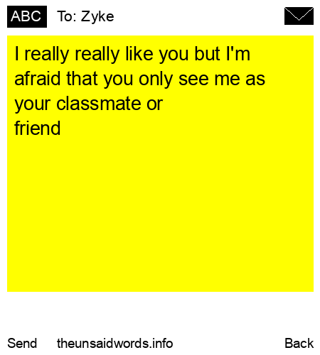 unsent message to Zyke