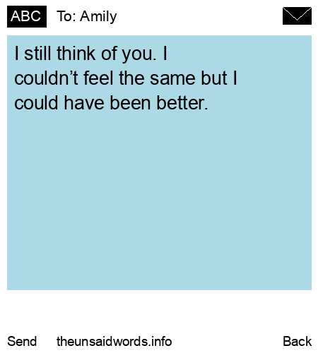 unsent message to Amily
