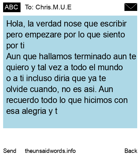 unsent message to Chris.M.U.E