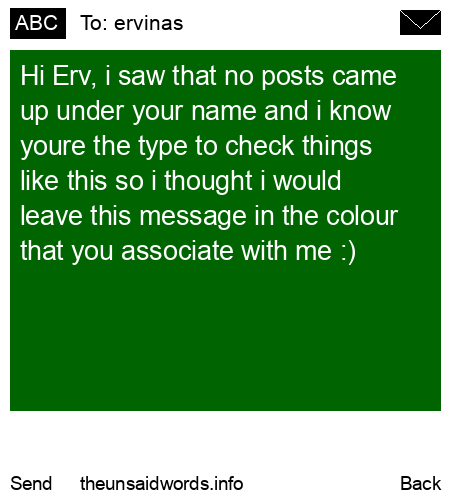 unsent message to ervinas